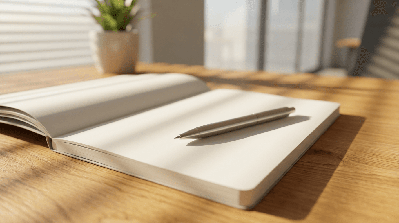 Notebook and tablet showing weekly campaign performance data